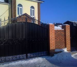 Кованые ворота для дома фото